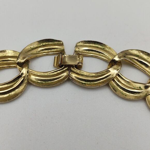 Vintage 1980's 18" Flat Link Goldtone Chain Necklace - Picture 7 of 8